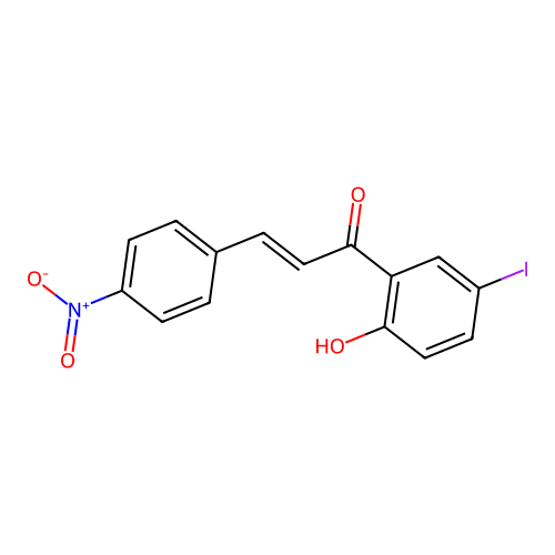 2-Propen-1-one, 1-(2-hydroxy-5-iodophenyl)-3-(4-nitrophenyl)- structure