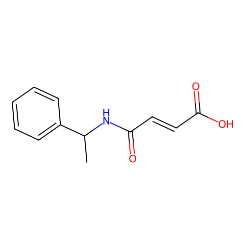 4-氧代-4-[(1-苯乙基)氨基]丁-2-烯酸 structure