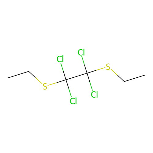 1,1,2,2-Tetrachloro-1,2-bis(ethylsulfanyl)ethane structure