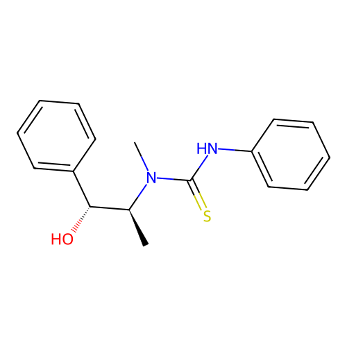 1-[(1R,2S)-1-hydroxy-1-phenylpropan-2-yl]-1-methyl-3-phenylthiourea structure