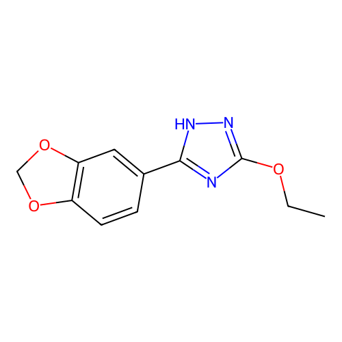5-(1,3-benzodioxol-5-yl)-3-ethoxy-1H-1,2,4-triazole structure