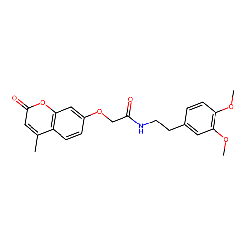 N-(3,4-dimethoxyphenethyl)-2-((4-methyl-2-oxo-2H-chromen-7-yl)oxy)acetamide structure