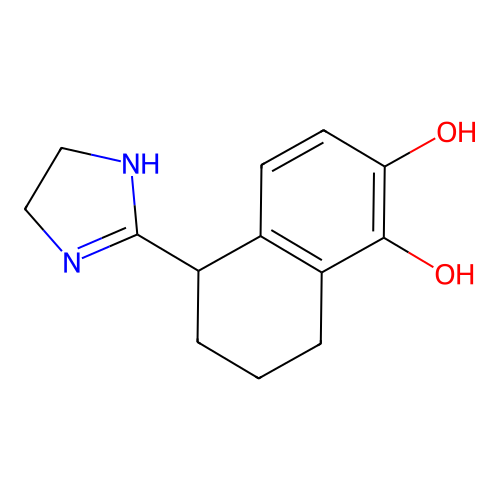 2-(5,6-Dihydroxy-1,2,3,4-tetrahydro-1-naphthyl)imidazoline structure