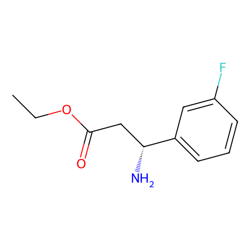 ethyl (3R)-3-amino-3-(3-fluorophenyl)propanoate structure