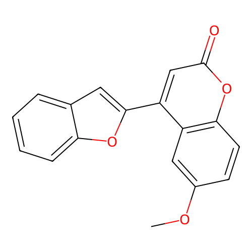 4-(1-benzofuran-2-yl)-6-methoxy-2H-chromen-2-one structure