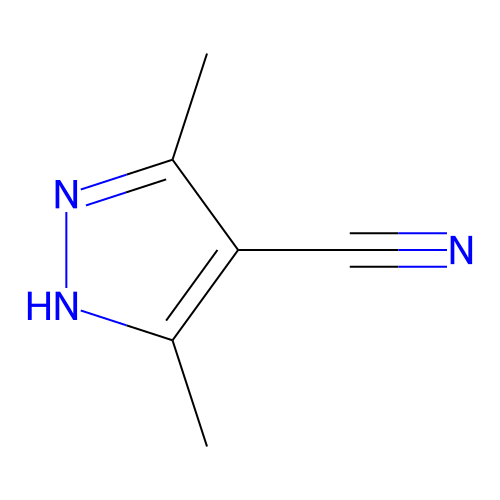 3,5-dimethyl-1H-pyrazole-4-carbonitrile structure