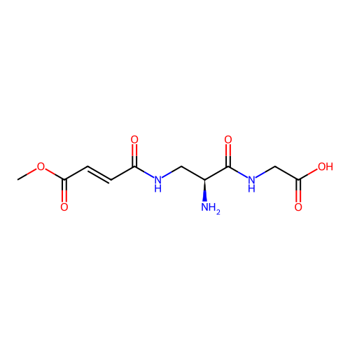 N3-4-Methoxyfumaroyl-L-2,3-diaminopropanoic acid structure