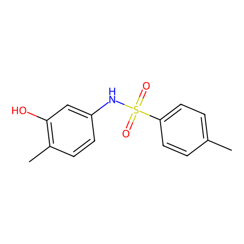 N-(3-hydroxy-4-methylphenyl)-4-methylbenzenesulfonamide structure
