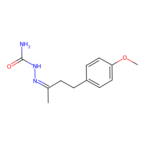 [(Z)-4-(4-methoxyphenyl)butan-2-ylideneamino]urea structure