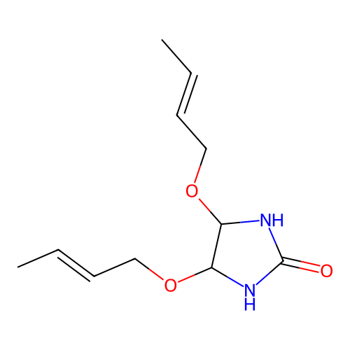 2-Imidazolidinone, 4,5-bis((2E)-2-buten-1-yloxy)- structure