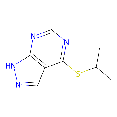4-propan-2-ylsulfanyl-1H-pyrazolo[5,4-d]pyrimidine structure
