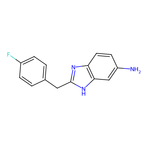 2-[(4-Fluorophenyl)methyl]-1H-1,3-benzodiazol-5-amine structure