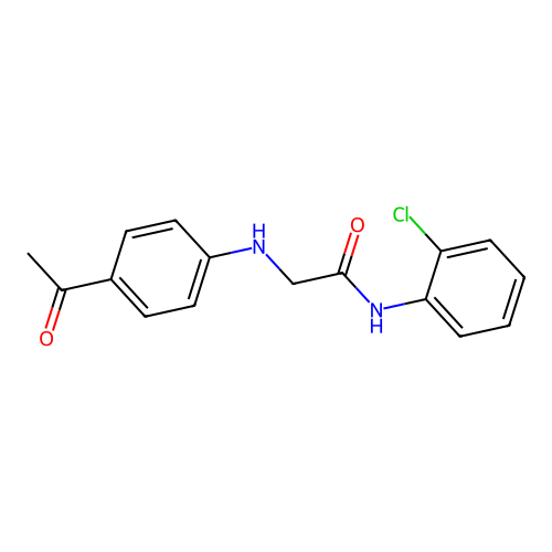 Acetamide, 2-[(4-acetylphenyl)amino]-N-(2-chlorophenyl)- structure