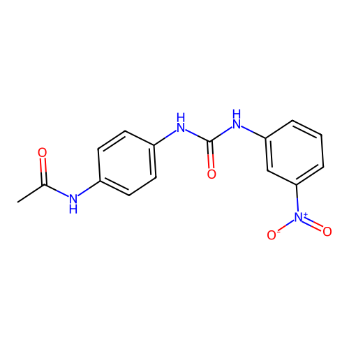 N-(4-{[(3-nitroanilino)carbonyl]amino}phenyl)acetamide structure