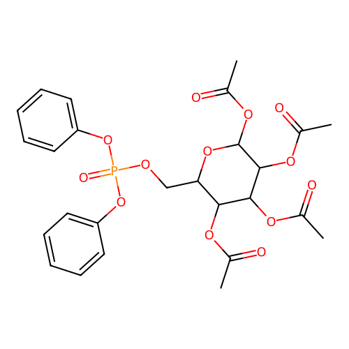 1,2,3,4-Tetra-O-acetyl-6-diphenylphosphoryl-b-D-mannopyranose structure