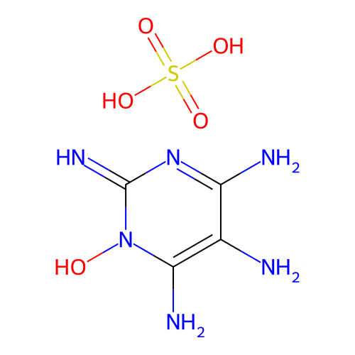 2,4,5,6-四氨基嘧啶1-氧化物硫酸盐 structure