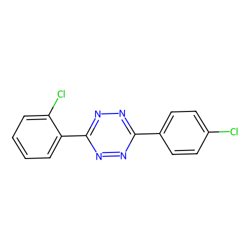 3-(2-Chlorophenyl)-6-(4-chlorophenyl)-1,2,4,5-tetrazine structure