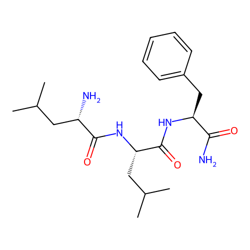 H-LEU-LEU-PHE-NH2 structure