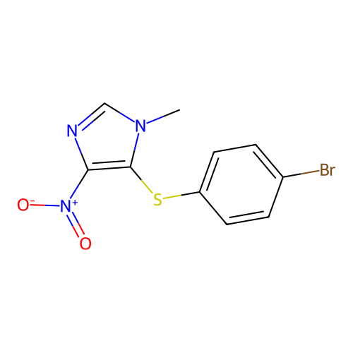 5-[(4-bromophenyl)sulfanyl]-4-nitro-1-methyl-1H-imidazole structure