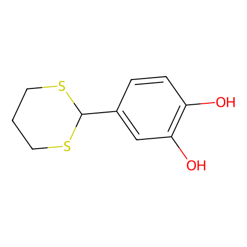 2-(3,4-Dihydroxyphenyl)-1,3-dithiane structure