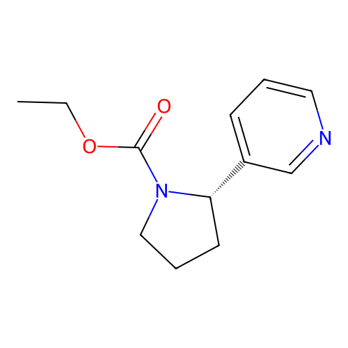 ethyl (2S)-2-pyridin-3-ylpyrrolidine-1-carboxylate structure
