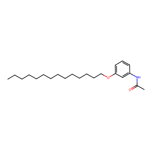 N-[3-(tetradecyloxy)phenyl]acetamide structure