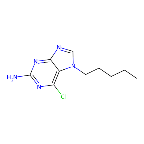 6-Chloro-7-pentylpurin-2-amine structure