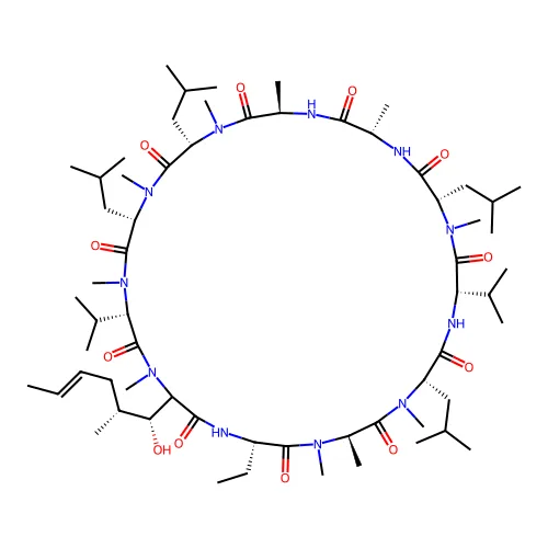 (3S,6S,9S,12R,15S,18S,21S,24S,27R,30S)-30-乙基-33-[(E,1R,2R)-1-羟基-2-甲基己-4-烯基]-1,4,7,10,12,15,19,25,27,28-十甲基-6,9,18,24-四(2-甲基丙基)-3,21-二(异丙基)-1,4,7,10,13,16,19,22,25,28,31-十一氮杂环三十烷-2,5,8,11,14,17,20,23,26,29,32-十一酮 structure