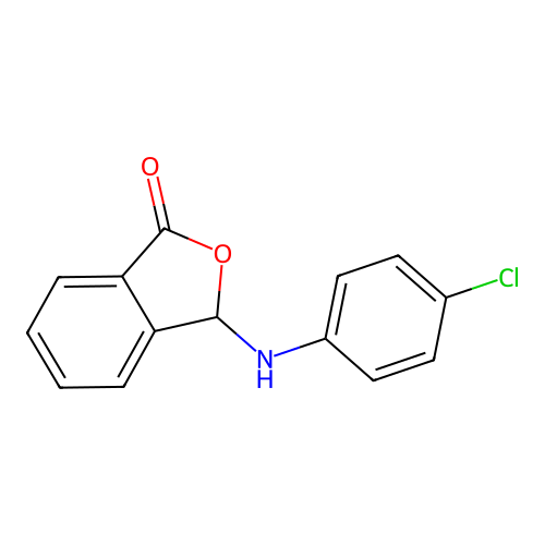 3-[(4-chlorophenyl)amino]-2-benzofuran-1(3H)-one structure