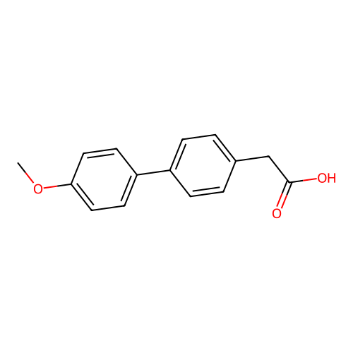 4-Biphenyl-(4'-methoxy)acetic acid structure