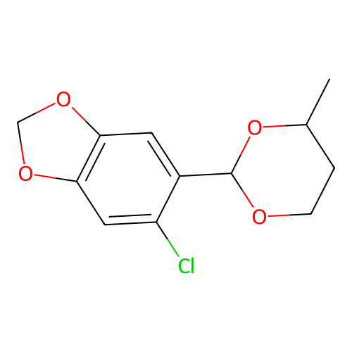 5-Chloro-6-(4-methyl-1,3-dioxan-2-yl)-1,3-benzodioxole structure