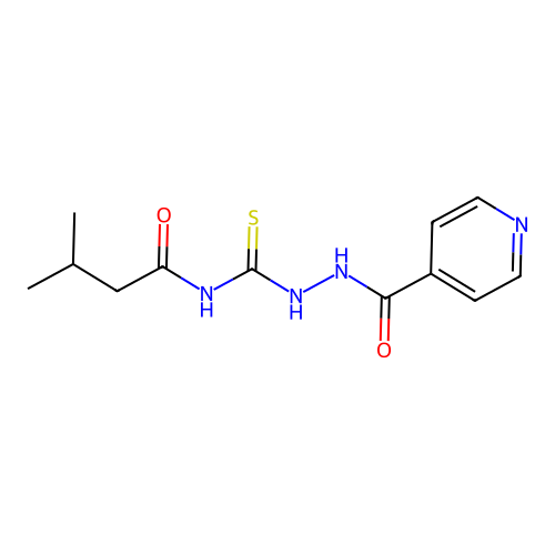 3-methyl-N-[(pyridine-4-carbonylamino)carbamothioyl]butanamide structure