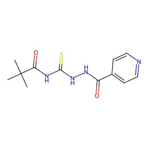 N-[(2-isonicotinoylhydrazino)carbonothioyl]-2,2-dimethylpropanamide structure