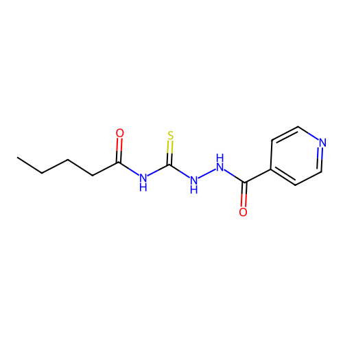 N-[(pyridine-4-carbonylamino)carbamothioyl]pentanamide structure