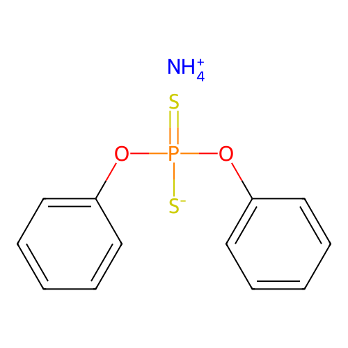 Ammonium O,O-diphenyl dithiophosphate structure