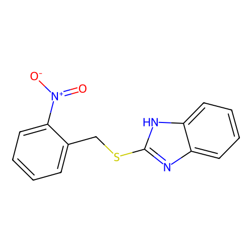 2-[(2-nitrophenyl)methylsulfanyl]-1H-benzimidazole structure