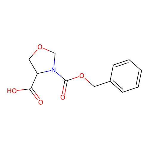 Oxazolidine-3,4-dicarboxylic acid 3-benzyl ester structure