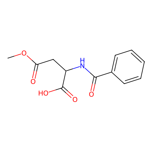 2-Benzoylamino-succinic acid 4-methyl ester structure