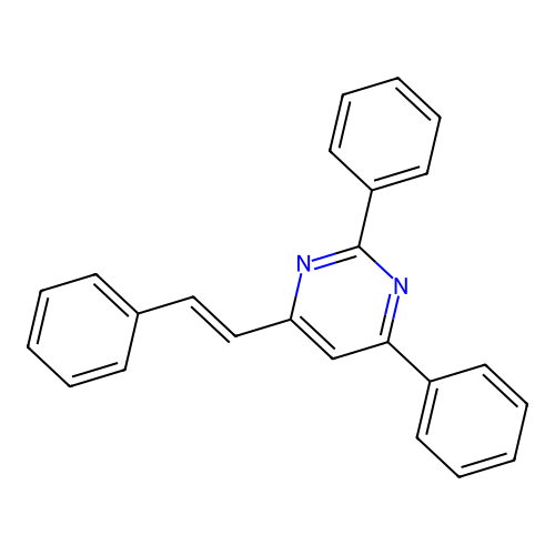 2,4-Diphenyl-6-(2-phenylvinyl)pyrimidine structure