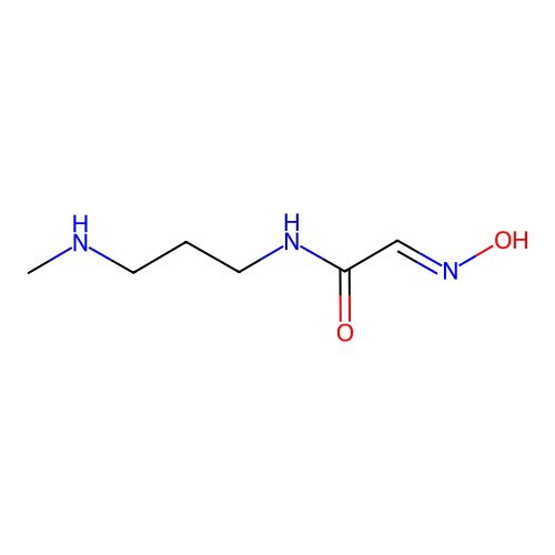 (2E)-2-(hydroxyimino)-N-[3-(methylamino)propyl]ethanamide structure