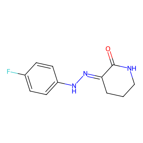 (3E)-3-[(4-fluorophenyl)hydrazinylidene]piperidin-2-one structure