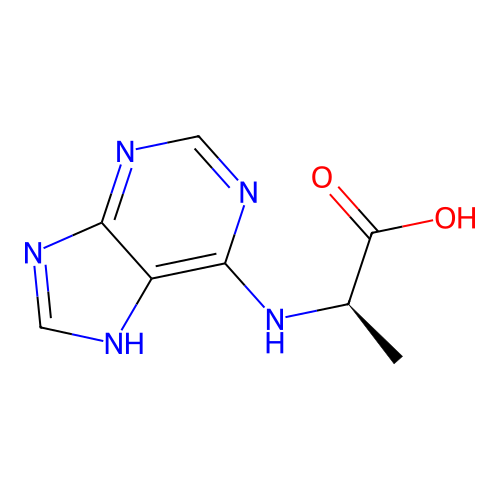 (2R)-2-(7H-purin-6-ylamino)propanoic acid structure