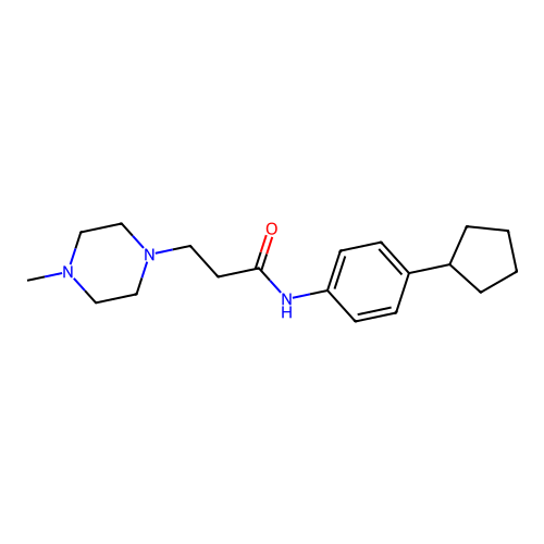 N-(4-cyclopentylphenyl)-3-(4-methylpiperazin-1-yl)propanamide structure