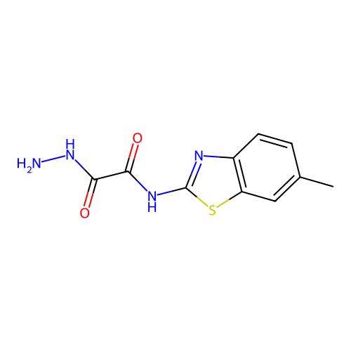 2-hydrazinyl-N-(6-methyl-1,3-benzothiazol-2-yl)-2-oxoacetamide structure