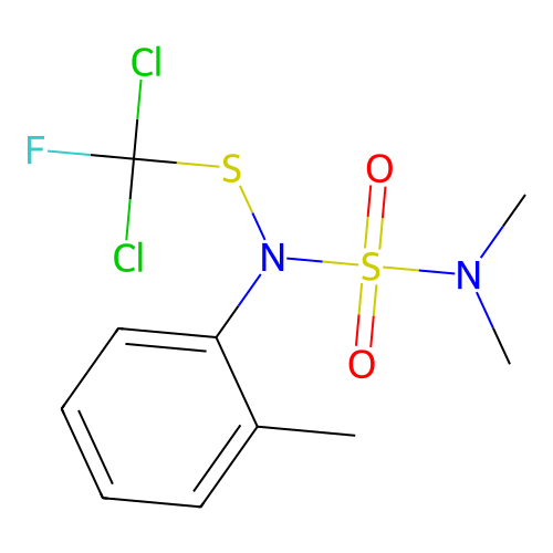 Sulfamide, N-[(dichlorofluoromethyl)thio]-N',N'-dimethyl-N-o-tolyl- structure