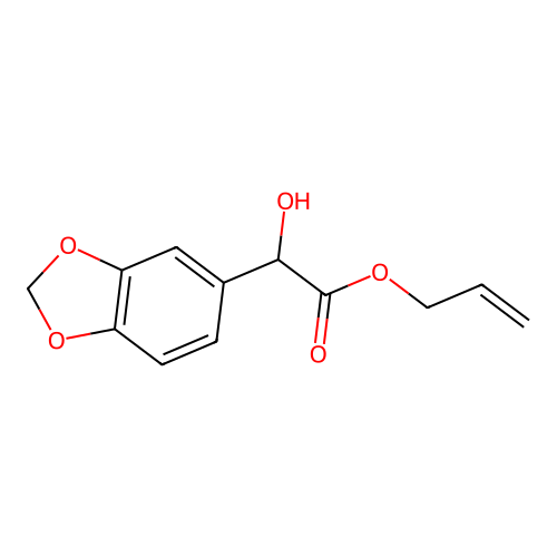Prop-2-enyl 2-(1,3-benzodioxol-5-yl)-2-hydroxyacetate structure