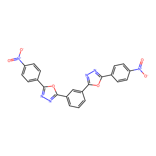 1,3,4-Oxadiazole, 2,2'-(1,3-phenylene)bis[5-(4-nitrophenyl)- structure
