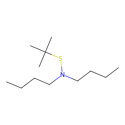 N-butyl-N-tert-butylsulfanylbutan-1-amine structure