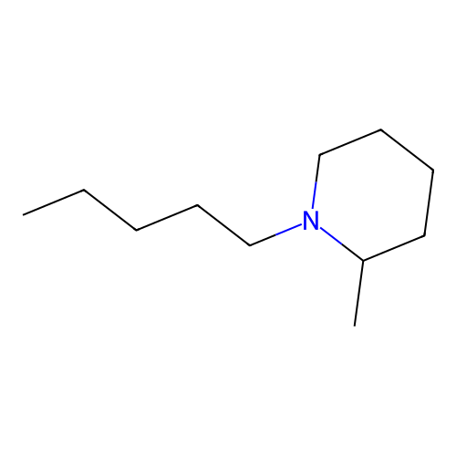 Piperidine, 2-methyl-1-pentyl structure