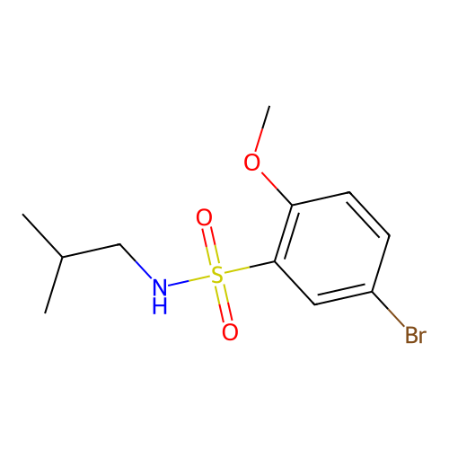 5-bromo-N-isobutyl-2-methoxybenzenesulfonamide structure